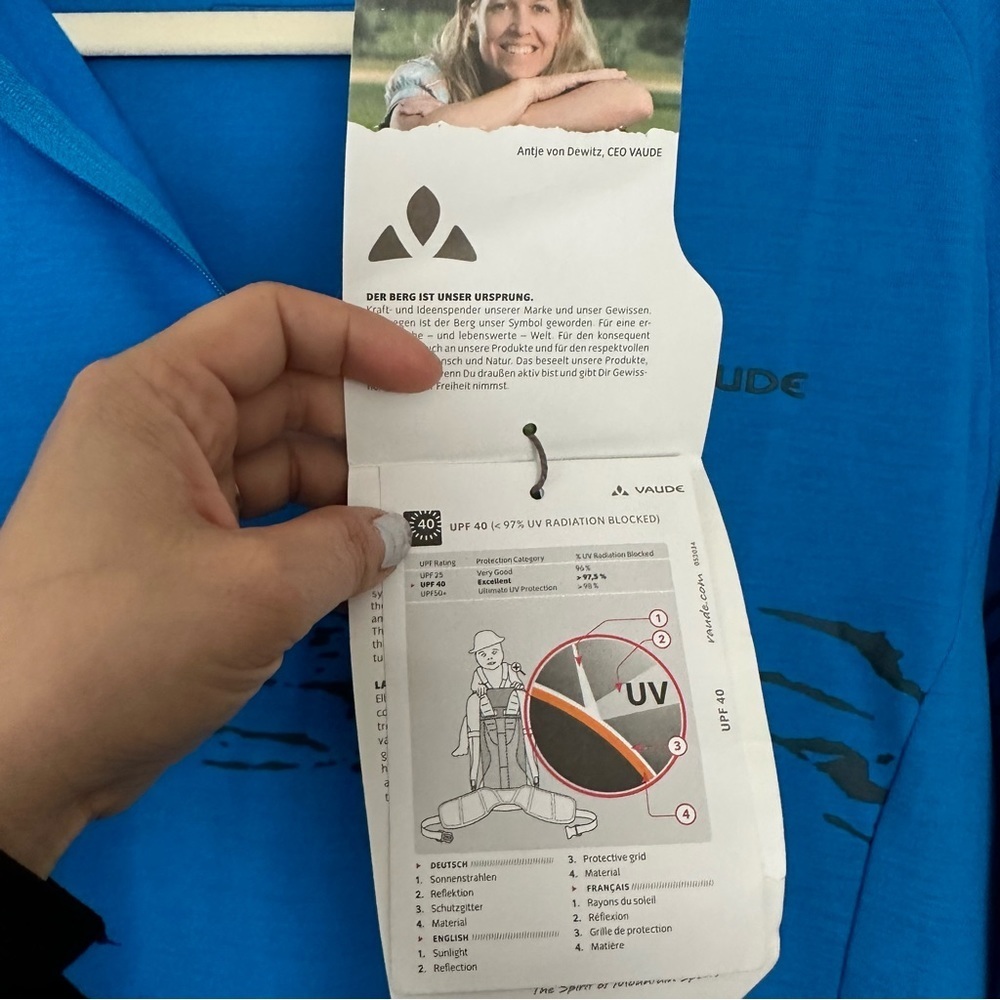 NWT Vaude Me Sentiero jersey Hydro blue - Picture 3 of 8
